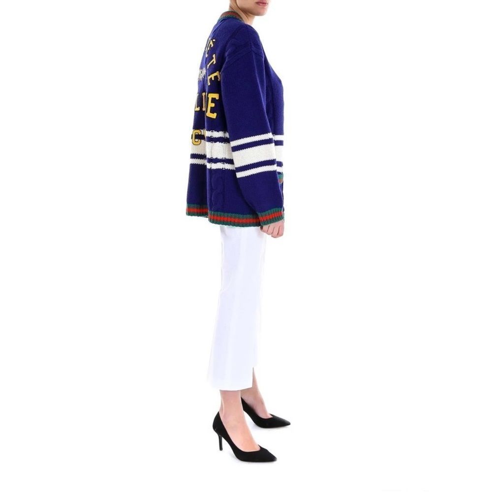 GUCCI Wool Cardigan With Patches - Picture 8 of 9